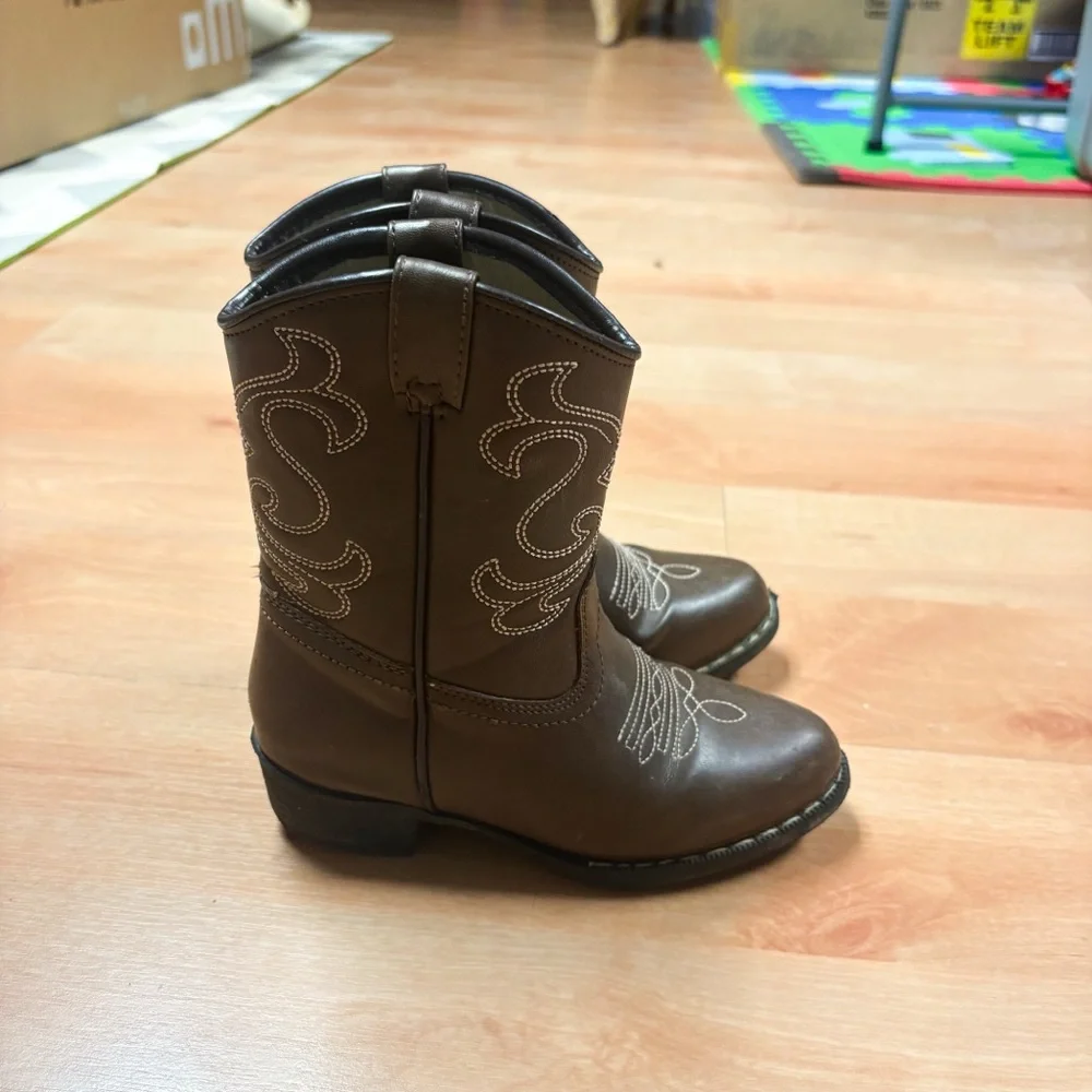 Canyon Trails Brown Lil Cowboy Pointed Toe Classic Western Boots Size 10